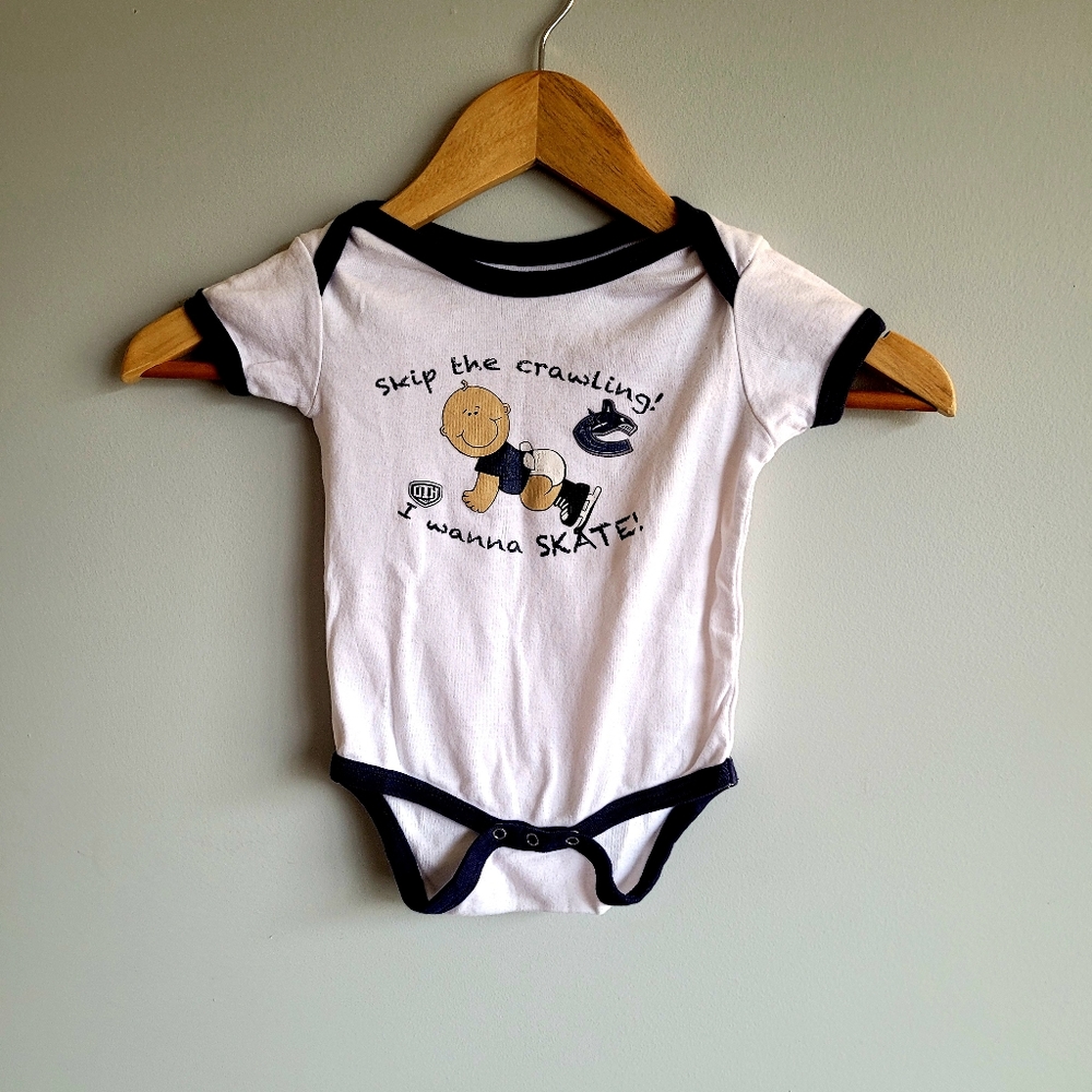 SOLD Sz 3-6m: Canucks onesie